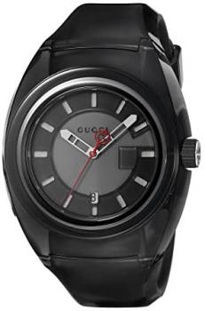 Gucci Quartz Stainless Steel and Rubber Casual Black Men's Watch
