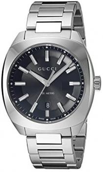 Gucci Swiss Quartz Stainless Steel Silver-Toned Dress Men's Watch (Model: YA142301)
