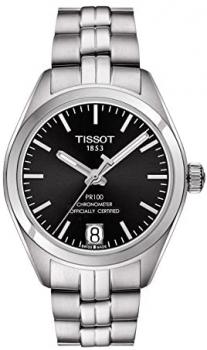 Tissot PR 100 Automatic Black Dial Ladies Watch T101.208.11.051.00
