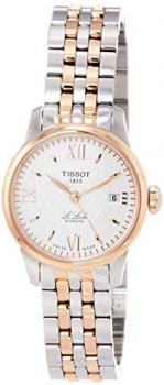 Tissot womens Le Locle Stainless Steel Dress Watch Rose Gold 5N,Grey T41218333