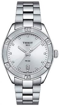 Tissot Ladies PR 100 Watch 36mm Stainless Steel 12 Diamonds T101.910.11.036.00