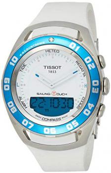 Tissot Men's 'Sailing Touch' Blue Dial Stainless Steel/Rubber Multifunction Watch T056.420.21.041.00