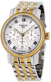 Tissot Men's Bridgeport Swiss-Automatic Watch with Stainless-Steel Strap, Two Tone, 20 (Model: T0974272203300)