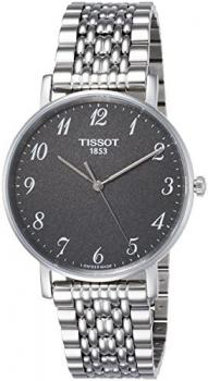 Tissot Men's Quartz Watch with Stainless-Steel Strap, Grey, 18 (Model: T1094101107200)