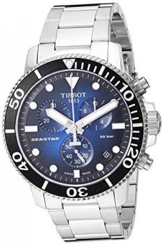 Tissot mens Seastar Ceramic Sport Watch Silver T1204171104101