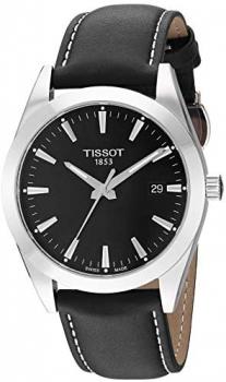 Tissot mens Gentleman Stainless Steel Dress Watch Black T1274101605100