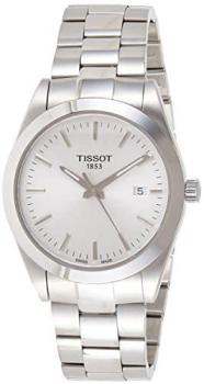 Tissot mens Gentleman Stainless Steel Dress Watch Grey T1274101103100