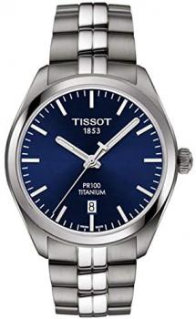 Tissot PR 100 Quartz Blue Dial Titanium Men's Watch T101.410.44.041.00