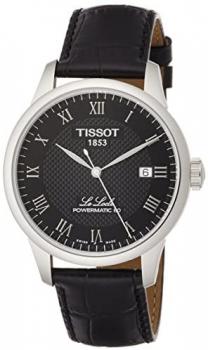 Tissot mens Le Locle Stainless Steel Dress Watch Black T0064071605300