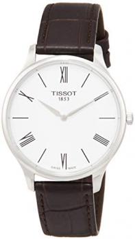 Tissot Men's Tradition 5.5 Brown Leather Strap Watch T0634091601800