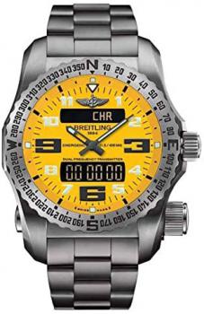 Breitling Emergency Personal Locator Beacon (PLB) Yellow Cobra Dial Titanium Watch