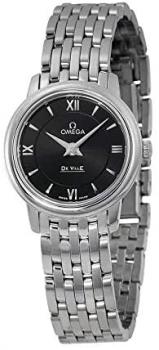 Omega De Ville Prestige Black Dial Stainless Steel Ladies Watch 42410246001001