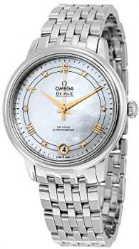 Omega De Ville Mother of Pearl Diamond Stainless Steel Ladies Watch 424.10.33.20.55.002
