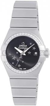 Omega Constellation Chronometer Star Black Dial Stainless Steel Ladies Watch 12315272001001