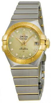Omega Constellation Automatic Mother of Pearl Dial Stainless Steel 18kt Gold Ladies Watch 12320272057002