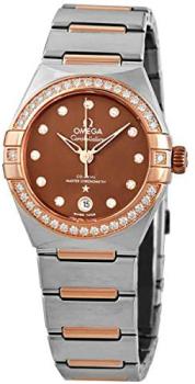 Omega Constellation Automatic Diamond Brown Dial Ladies Watch 131.25.29.20.63.001