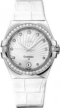 Women's Omega Constellation Diamond 35mm Luxury Watch 123.18.35.60.52.001
