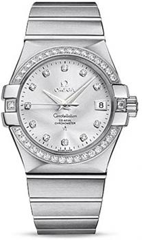 OMEGA Women's Constellation 35mm Steel Bracelet &amp; Case Automatic Analog Watch 123.15.35.20.52.001