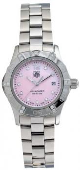 TAG Heuer Women's WAF141H.BA0824 Aquaracer Diamond Pink Mother-of-Pearl Dial Watch