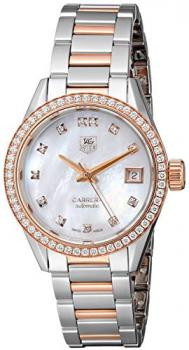 TAG Heuer Women's WAR2453.BD0772 Diamond-Accented Rose Gold and Stainless Steel Automatic Watch