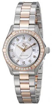 TAG Heuer Women's WAP1452.BD0837 Aquaracer Analog Display Swiss Quartz Rose Gold Watch