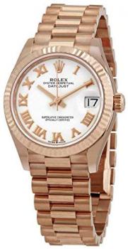 Rolex Datejust 31 White Dial Automatic Ladies 18kt Everose Gold President Watch 278275WRP