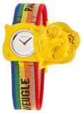 Gucci Le Marche Des Merveilles Yellow Tiger Quartz Silver Dial Men's Watch YA146410
