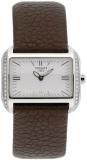 Tissot Women's T023.309.16.031.01 T-Wave Silver Dial Brown Leather Strap Watch