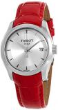 Tissot Couturier Quartz Silver Dial Red Leather Ladies Watch T035.210.16.031.01