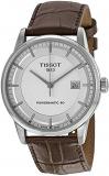 Tissot Luxury Powermatic 80 Automatic Silver Dial Brown Leather Mens Watch T0864071603100