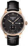 Tissot T Classic Le Locle Automatic Black Dial Black Leather Mens Watch T0064283...