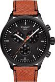 Tissot mens Tissot Chrono XL Stainless Steel Casual Watch Black,Orange T1166173605108