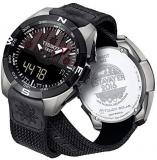 Tissot T-Touch Perpetual Alarm World Time Chronograph Quartz Analog-Digital Black Dial Watch T091.420.46.051.02