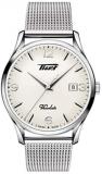 Tissot unisex-adult Viso Date Stainless Steel Dress Watch Grey T1184101127700