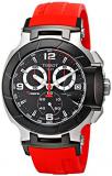 Tissot Men's T0484172705701 T-Race Two-Tone Stainless Steel Watch with Red Rubber Band
