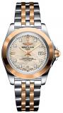 Breitling Galactic 32 Sleek Edition Pearl & Diamond Dial Women's Watch C7133...