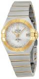 Omega Constellation Mother of Pearl Diamond Dial Steel and 18kt Yellow Gold Ladies Watch 12320272055002