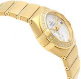 Omega Constellation Solid 18k Yellow Gold Diamond Women's Watch 123.55.27.20.05.002