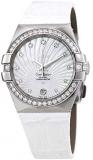 Omega Constellation Co-Axial Automatic Chronometer Diamond White Mother of Pearl Dial Ladies Watch 123.18.35.20.55.001