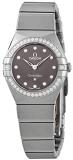Omega Constellation Manhattan Quartz Diamond Grey Dial Ladies Watch 131.15.25.60.56.001