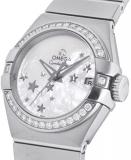 Omega Constellation Automatic Diamond Mother of Pearl Dial Ladies Watch 123.15.27.20.05.001