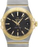 Omega Constellation Black Dial Stainless Steel and Yellow Gold Men's Watch 123.20.35.20.01.002