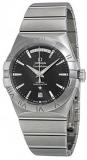 Omega Constellation Day Date Automatic Black Dial Stainless Steel Mens Watch 123.10.38.22.01.001