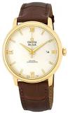 Omega Deville Co-Axial Automatic Silver Dial Brown Leather Mens Watch 42453402052001