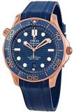 Omega Seamaster Diver 18kt Rose Gold Automatic Blue Dial Men's Watch 210.62.42.20.03.001