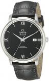 Omega Men's 42413402001001 Stainlesss Steel Watch with Black Leather Band