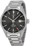 WAR2012.BA0723 Watch Tag Heuer Men's Carrera Stainless steel case, Stainless steel bracelet, Gunmetal dial, Automatic movement, Scratch resistant sapphire, Water resistant up to 10 ATM - 100 meters - 330 feet