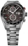 Tag Heuer Men's 'Carrera' Stainless Steel Grey Dial Chronograph Watch