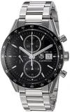 TAG Heuer Men's 'Carrera' Swiss Automatic Stainless Steel Dress Watch, Color:Silver-Toned (Model: CV201AJ.BA0727)