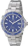 Tag Heuer Men's Aquaracer WAK2111.BA0830 Silver Stainless-Steel Swiss Quartz Watch with Blue Dial